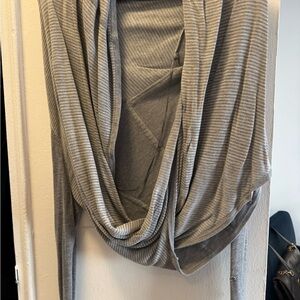 Lululemon Athletica Gray Striped Cardigan